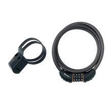Master Lock Black Braided Steel Combination Cable 1.8m X 10mm