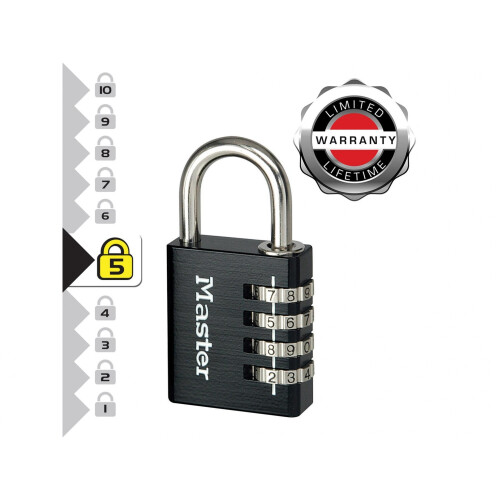 Master Lock Master Lock Black Finish Combination Padlock 1