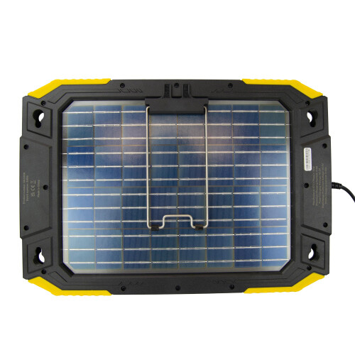 AA 13W Solar Battery Charger, Black and Yellow 2