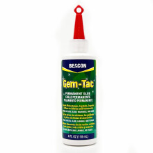 Beacon Gem-Tac 118ml Medium Bottle - Clear Adhesive for Fabric, Rhinestones, Glass, and More - Ideal glue for Embellishing Shoes,