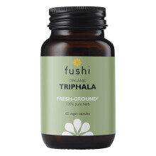 Fushi Organic Triphala Capsules, 60 Caps | Fresh-Ground Whole Food | Body Tonic, Cleansing & Detoxifying the system, Regulating Digestive System | Ay