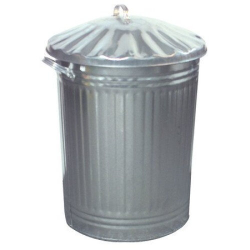 Anything 4 Home 90L Galvanised Metal Rubbish Bin