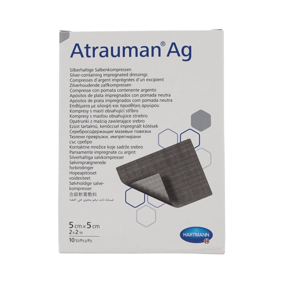 Atrauman Ag 5 X 5Cm (X10) Silver Hartman