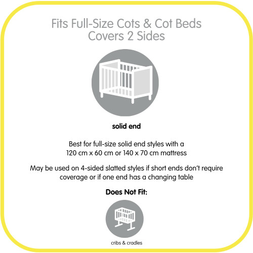BreathableBaby Breathable Mesh Liner For Cot Beds — Covers 2 Sides — C 2