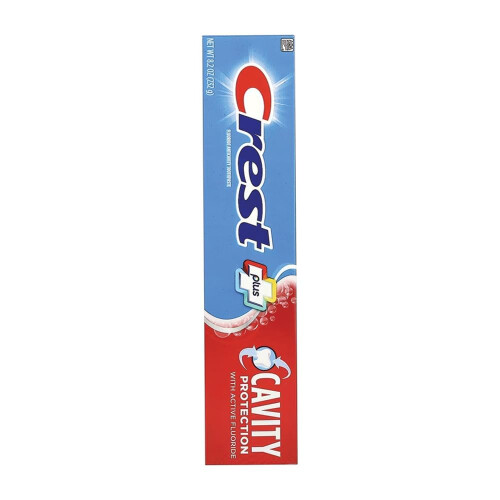 Crest Crest Plus Cavity Protection Toothpaste, Regular Paste, 8.2oz, Pack of 3