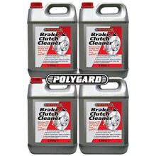 Polygard NMIS12200C x4 Workshop Brake and Clutch/Maintenance Cleaner, 5L Volume