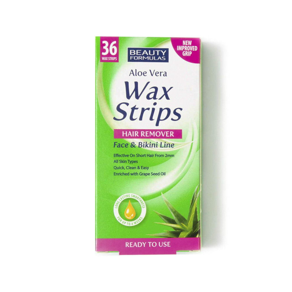 Beauty Formulas Hair Removal Wax Strips Â Face & Bikini Line By