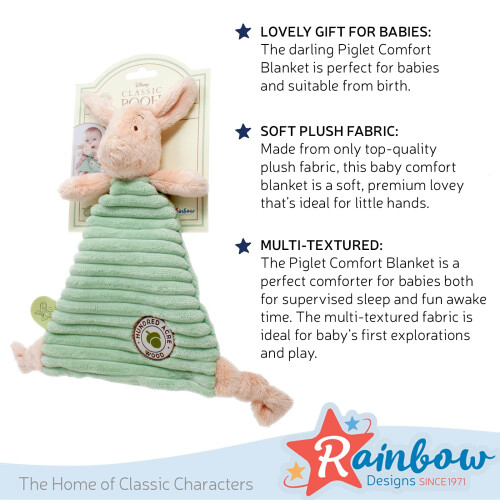 Rainbow Designs CLASSIC PIGLET COMFORT BLANKET Baby Green 2