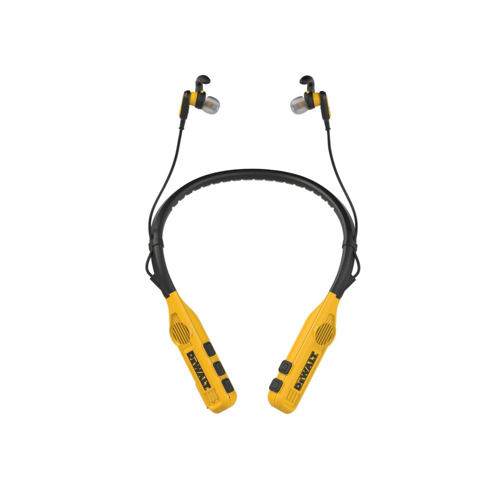 Dewalt Telecoms Jobsite Pro Max Neckband Earphones With Built-In Speakers 5063750402376