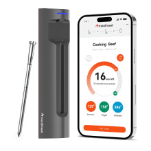Meatmeet S Pro Bluetooth Wireless Meat Thermometer, with 6 Sensors Build in, Long Range, Smart App Monitoring with Timer & Alarm,