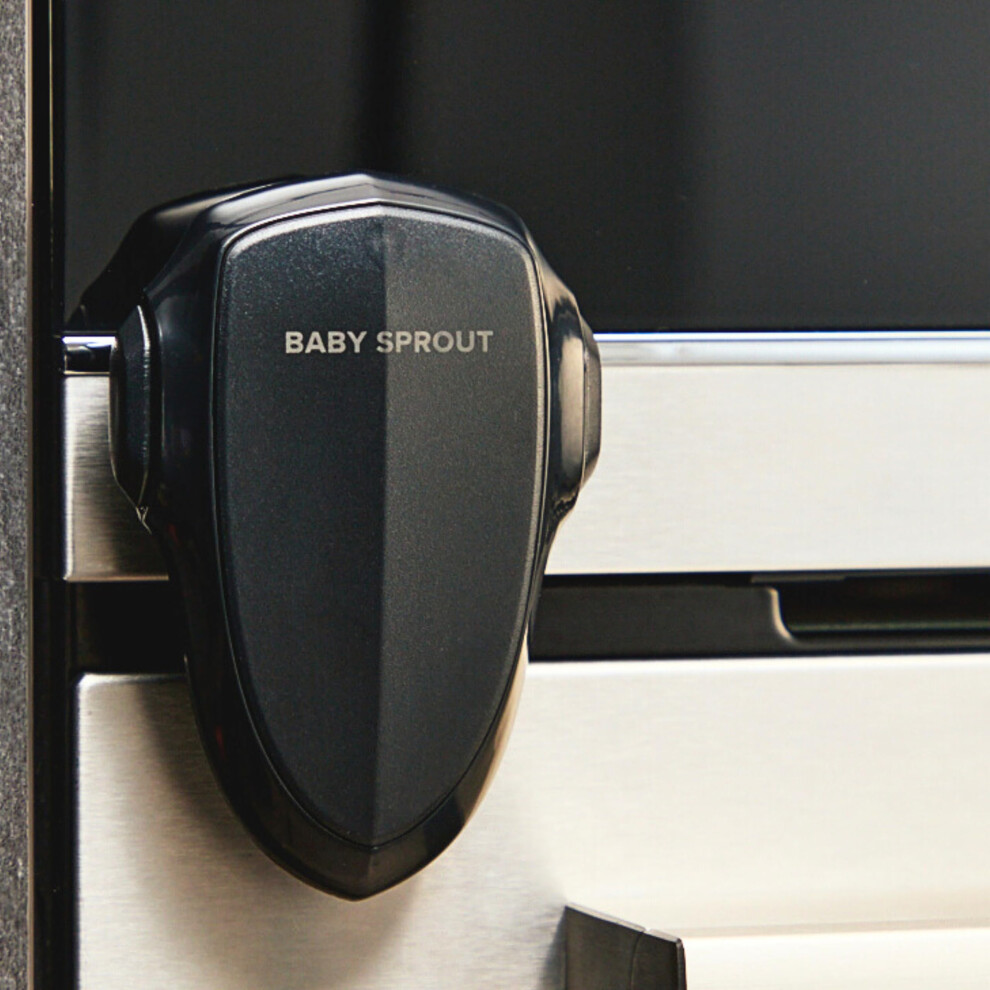 Oven Lock For Baby Proofing | 1Pc Child Safety Lock For Oven Doors | No Tools Or Drilling Required Black Baby Sprout