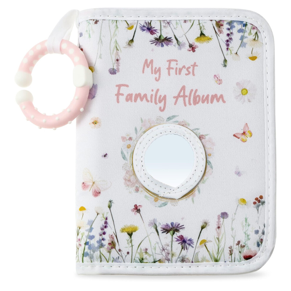 Baby Photo Album Soft Cloth Book Baby's My First Photo Album Hold 17 6x4" Pictures Baby Memory Book with Mirror Present for Family Newborn Babies-image-OPC-PTX7ZBM-NEW