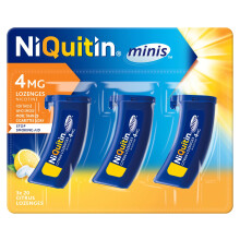NiQuitin 4mg Minis Citrus Lozenges - Citrus Flavour (3 x Pack of 20 Minis Nicoti