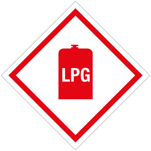 LPG Sticker Caravan Campervan Gas Box Tufflex
