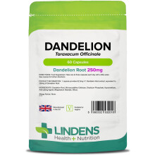 Lindens - Dandelion 250mg - 60 Capsules - UK Made - Water Balance - High Strengt