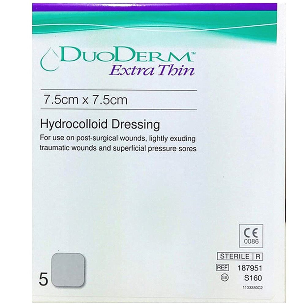Convatec Duoderm Extra Thin Dressing - Square 7.5Cm X 7.5Cm (X5)