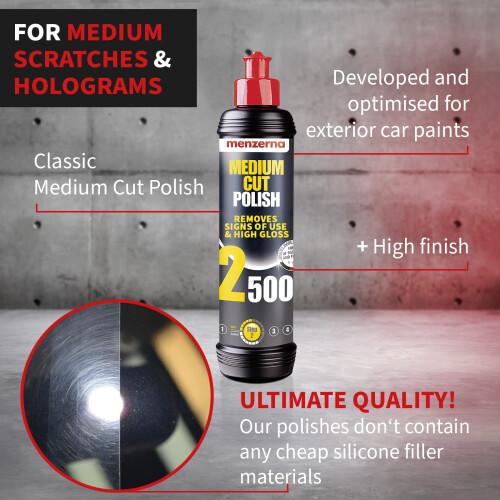 menzerna "Medium Cut Polish 2500" I Abrasive Polishing Compound for Medium Scrat 1