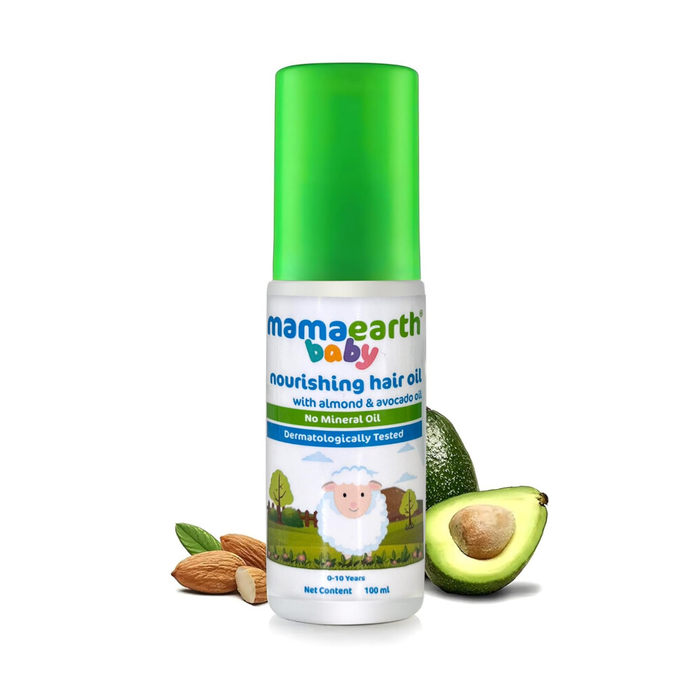 Mamaearth Nourishing Baby Hair Oil With Almond Avocado 100Ml