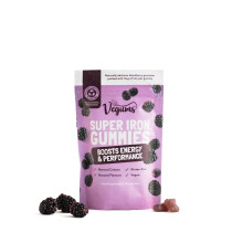 Vegums Super Iron Gummies - Family-Friendly Iron Supplement for All Ages - 30 Servings - BlackBerry Flavour - Vegan & Easy-to-Take - Supports Energy,