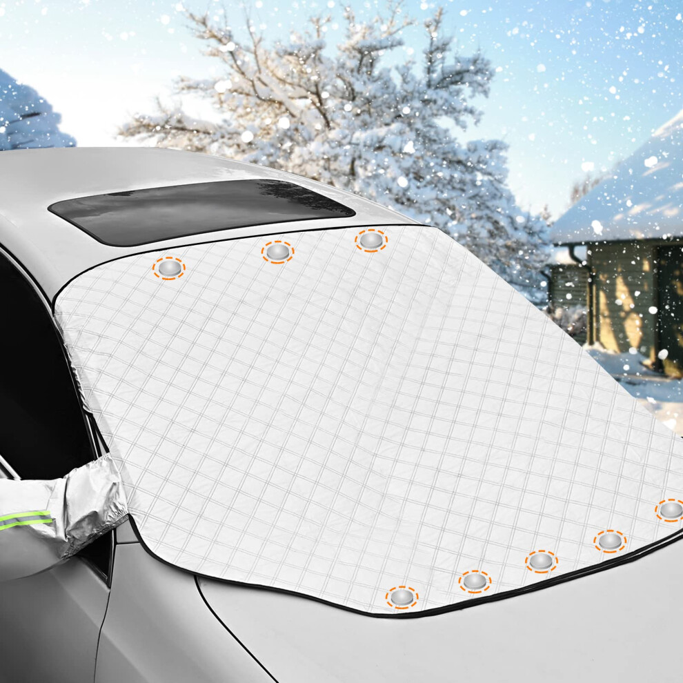 Aqhui Car Windscreen Covers Frost For Winter, Magnetic Windscreen Frost Protector Thicken 5051226551741
