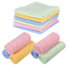 FRIUSATE 6 Pcs Flannel Face Cloths Baby Washcloths Face Body Cloths 25x25cm