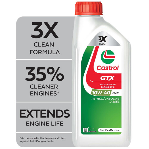 Castrol Castrol GTX 10W-40 A3/B4 Engine Oil 1L