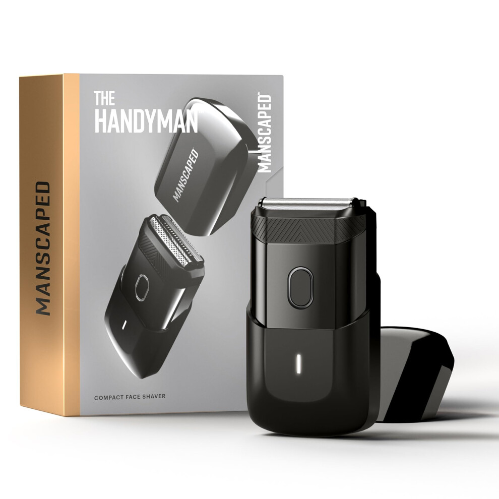 Manscaped The Handyman Compact Face Shaver Â Portable MenâS Travel Facial Hair Groomer, Usb-C Rechargeable Electric Razor, Water 92590892