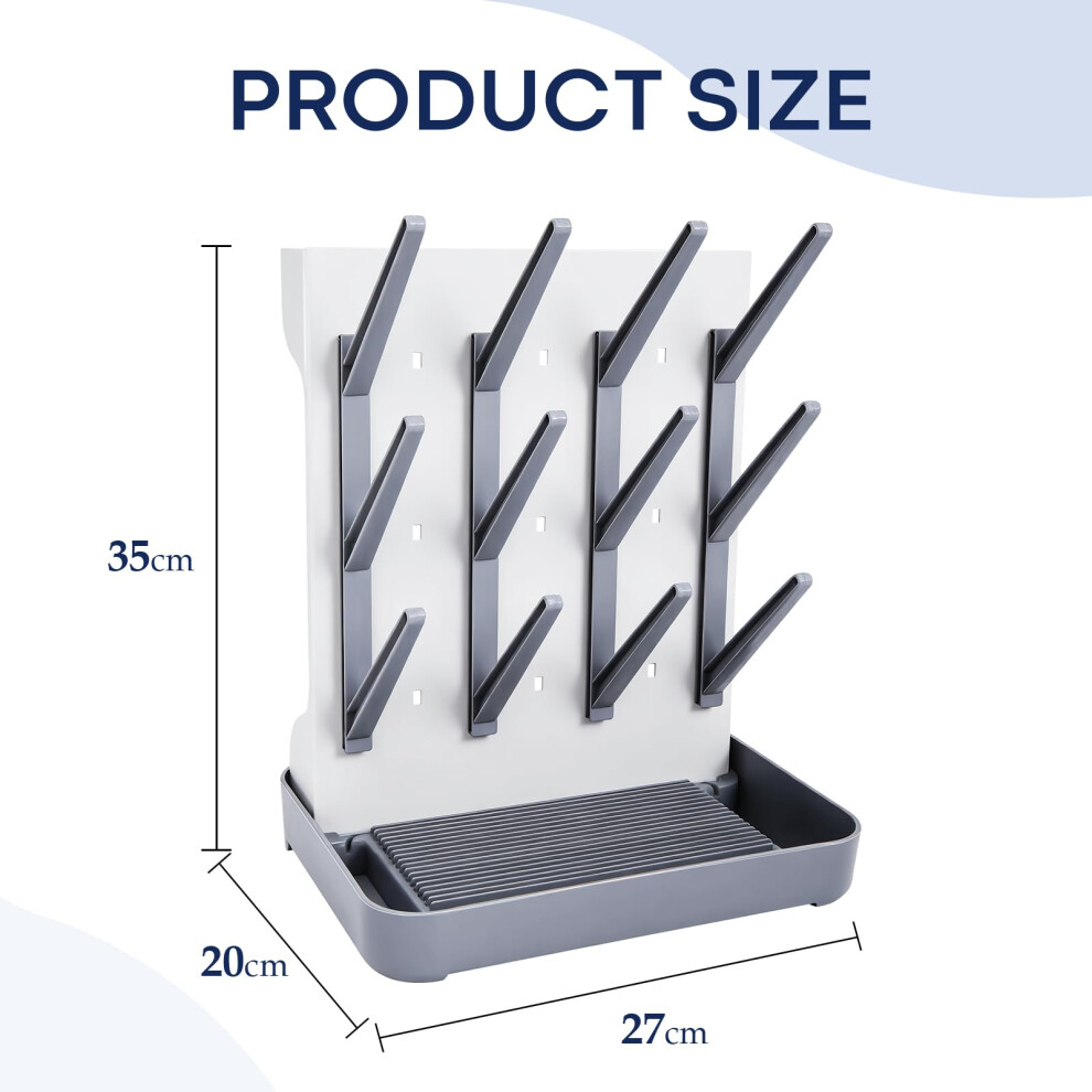 Mecids Baby Bottle Drying Rack Vertical Standing Bottle Dryer Rack Hol