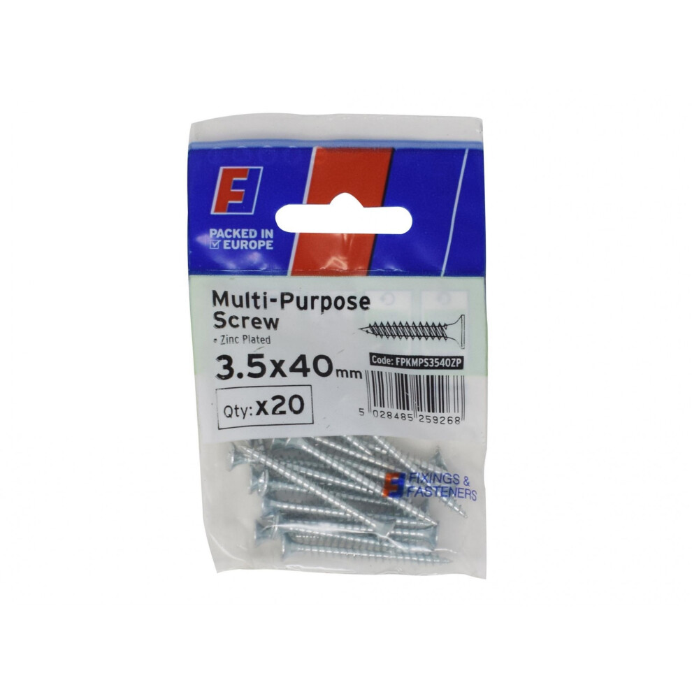 Forgefix Multi-Purpose Pozi Screw Csk St Zp Forgepack