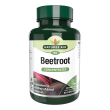 Natures Aid Beetroot 4620mg Supplement - Concentrated High Potency 9240mg Dried Root 1400mg Beetroot Extract - Supports Blood Pressure, Digestion and
