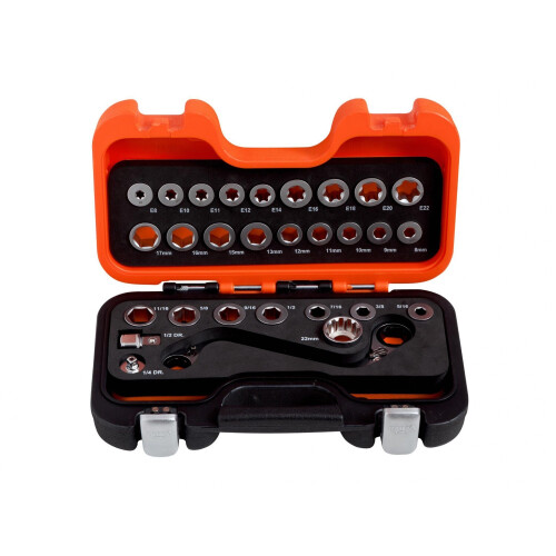 Bahco Bahco S Type Ratchet Ring Wrench & Adaptor Set, 29 Piece