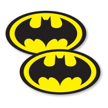 Signs247 2x SUPERHERO STICKERS LOGO (80mm Wide) Comic Superhero Book Waterproof Vinyl Stickers - Car Laptop Skateboard Bike Van Motorbike stickers fo
