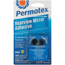 Permatex 81844 Professional Strength Mirror Adhesive, 2 part Adhesive & Activator, Permanetly Bond mirror to windscreen in 15 minutes 1 x 6ml