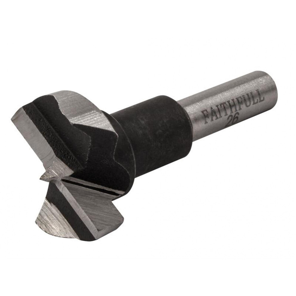 Faithfull Hcs Hinge Boring Bit - Multi Colour - Multi Colour - 26Mm Diameter X 60Mm Long X 8Mm Shank - Image 3