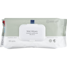 Abena Wet Wipes - Pack of 80 Heavy Duty Incontinence Wipes - Fragrance & Coloura