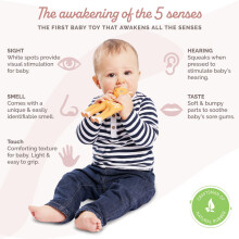 Sophie la Girafe Fanfan the Fawn Baby Teether – 100 Natural Rubber Tee