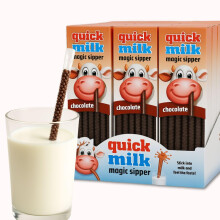 Quick Milk Magic Sipper Straws Chocolate Flavour 39 Pack | Flavoured