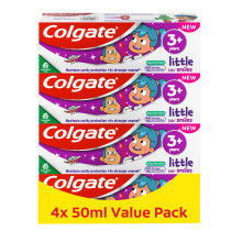 Colgate Kids Toothpaste Multipack 3+ Years 4 x 50ml – Gentle Toothpaste for Kids – Contains Dentist-Recommended Level of Fluoride – Maximum Cavi