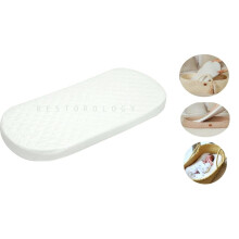 BUY ALL HERE Baby Mattress for Pram & Moses Basket – HQ Foam - Water Resistant & Removable Quilted Cover | Hypoallergenic | Size 70 x 30 x 04 CM