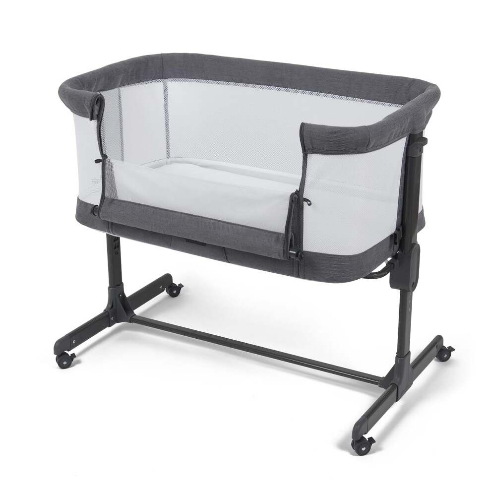 Aurora 2-In-1 Co Sleeper, Bedside Crib & Standalone Baby Cot With Mattress, 0 – 6 Months (9Kg), Grey Babylo
