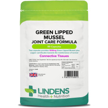 Lindens Green Lipped Mussel 500mg Capsules - 90 Pack - Joint Care Formula in Convenient, Rapid Release Capsules - UK Manufacturer, Letterbox Friendly