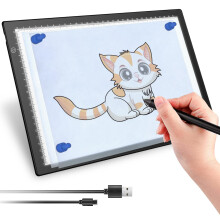 UUCOLOR Led Light Box A4 Tracing Drawing Board Diamond Painting Light Box with 3 Adjustable Brightness LED Light Pad for Drawing, X-ray Viewing, Ultr