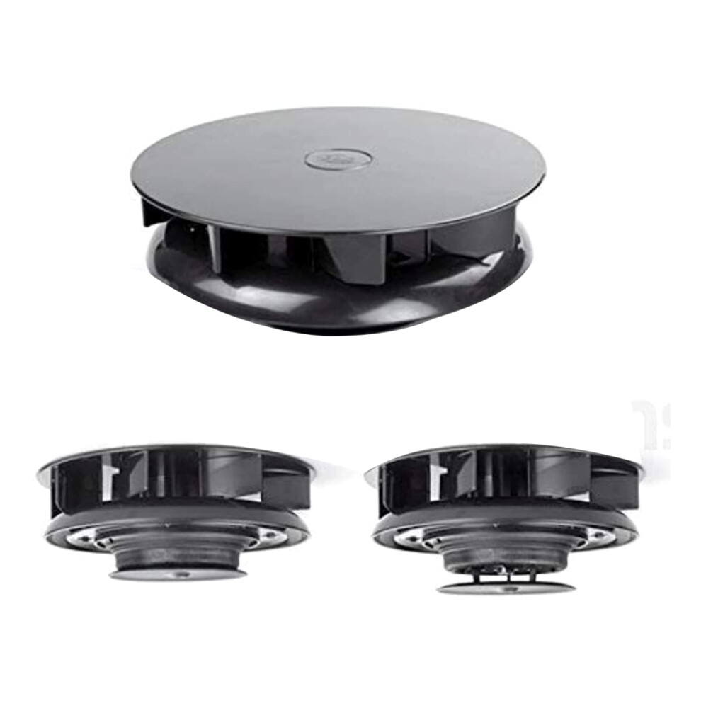 Small Low Profile Rotary Roof Vent For Vans Buses - Wind Black 5001872680807