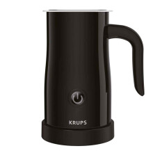 KRUPS Electric Milk Frother, One-Touch Control with Hot & Cold Foam, Non-Stick Jug, 360 Rotating Base, Auto Shut-Off, XL1008 – Bl