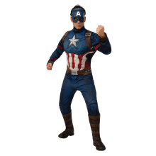 (Standard, Blue) Captain America Mens Deluxe Costume
