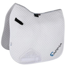 (17in - 18in, White) ARMA Logo Dressage Horse Saddlepad