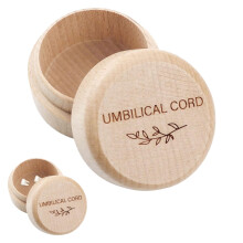 1PCS Umbilical Cord Keepsake Box,Engraved Wooden Baby Keepsake Box,Umbilical Cord & Tooth Fairy Memory Storage for Newborn,Christening,Fetal Hair &