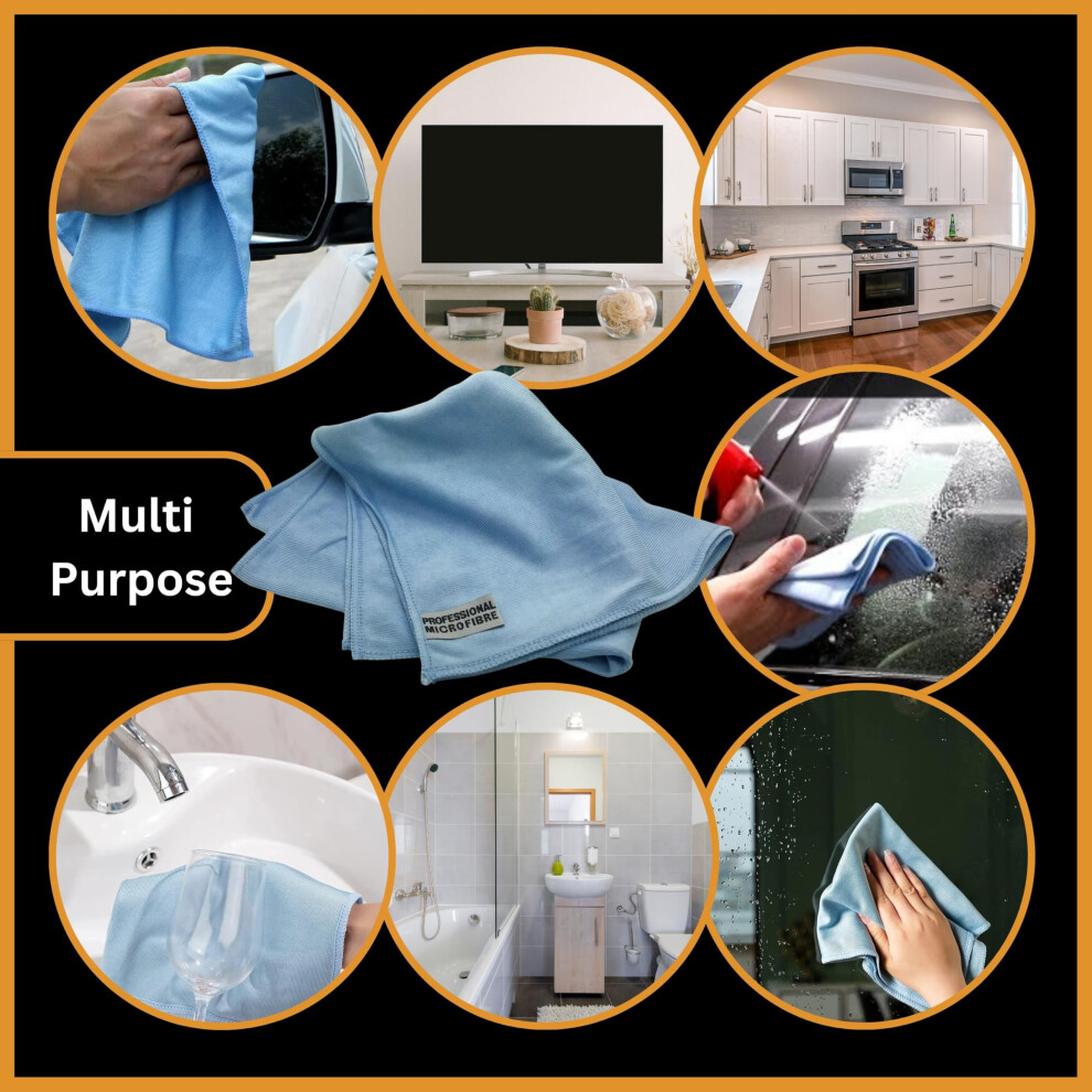 Tek Automotive Twin Pack Large Microfibre Glass Cleaning Cloths Â 5002190026476