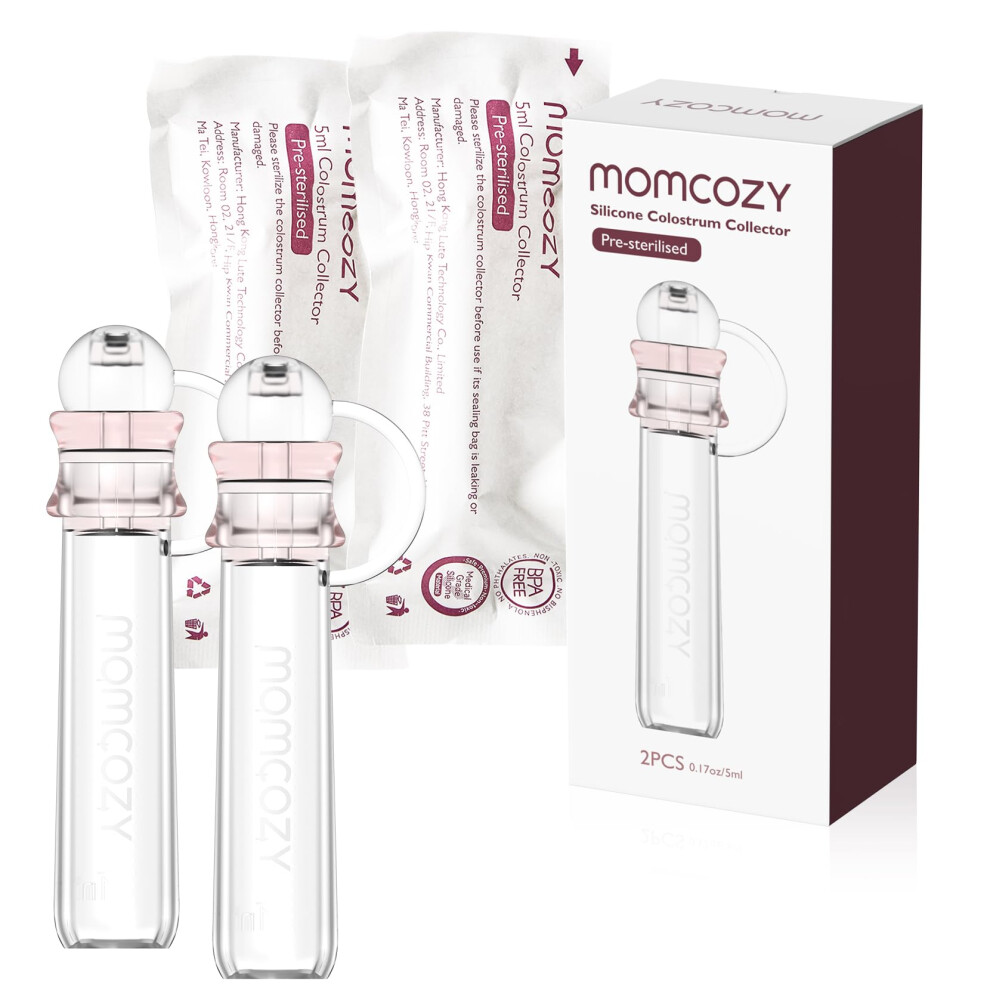 Colostrum Collector Reusable Breast Milk Collector, Portable Colostrum Container Can Be Feeding Baby, Multi-Use Collector Bpa Free, 5Ml-2Pcs Momcozy