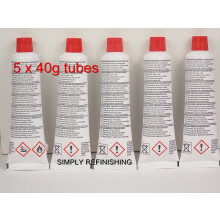 5 X Body Filler Hardener Chopped Strand Universal Hardener 40g Tubes